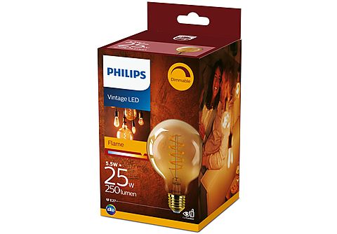 PHILIPS Ledlamp 5.5 W - 25 W E27 Dimbaar Flame