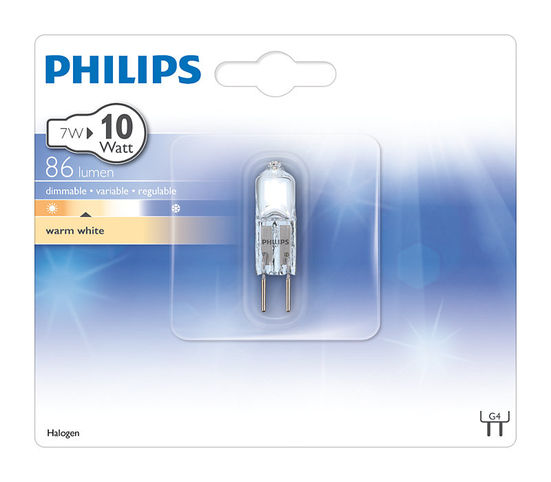 PHILIPS Halogeen Capsule 7 W (10 W) G4 Dimbaar Warmwit
