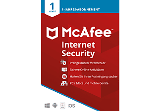 McAfee Internet Security 1 Gerät, 1 Jahr, Code in einer Box - [PC, iOS, Mac, Android] - [Multiplattform]