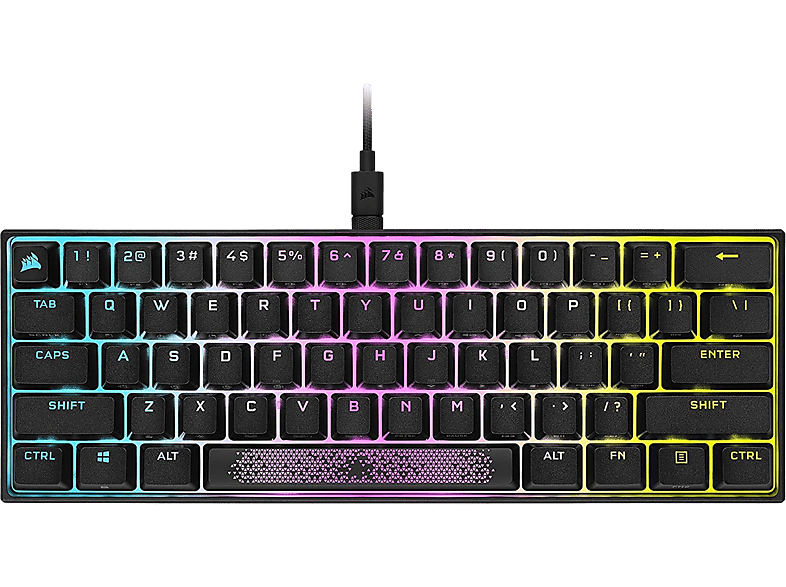 Teclado Mecánico Corsair K70 PRO MINI Inalámbrico 60% RGB CHERRY MX Speed  Negro