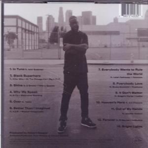 CD album hátlapja egy fekete-fehér fotóval egy férfiról és szöveggel.