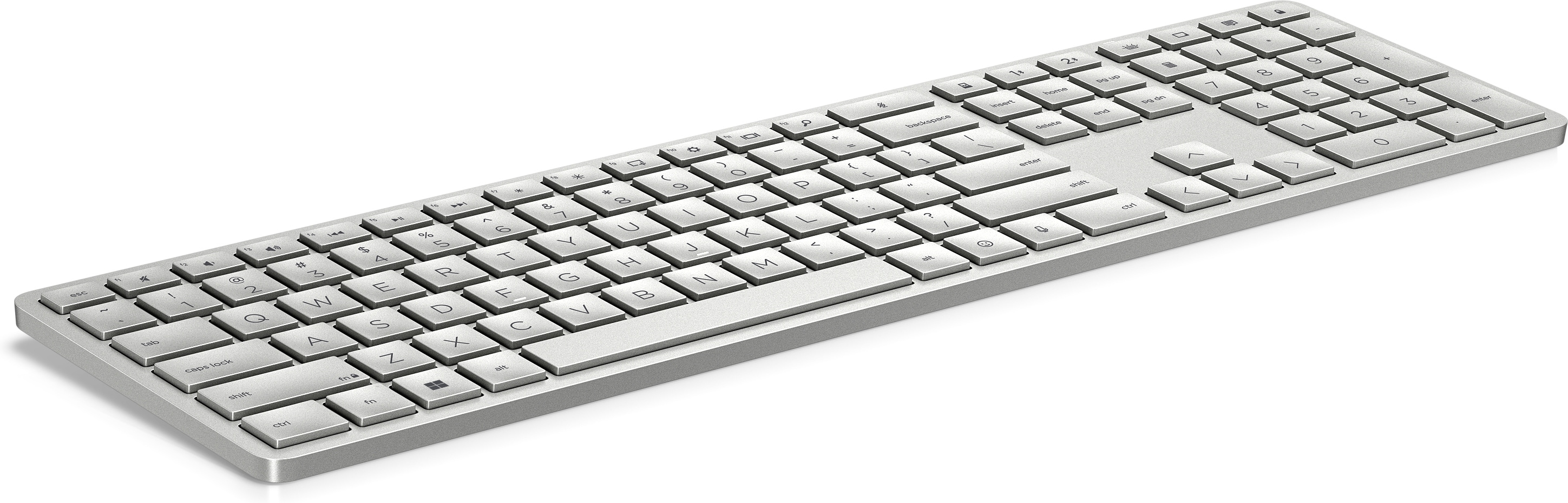 Teclado - Teclado inalámbrico programable HP 970, 3Z729AA, USB e Inalámbrico, Retroiluminación, Plata