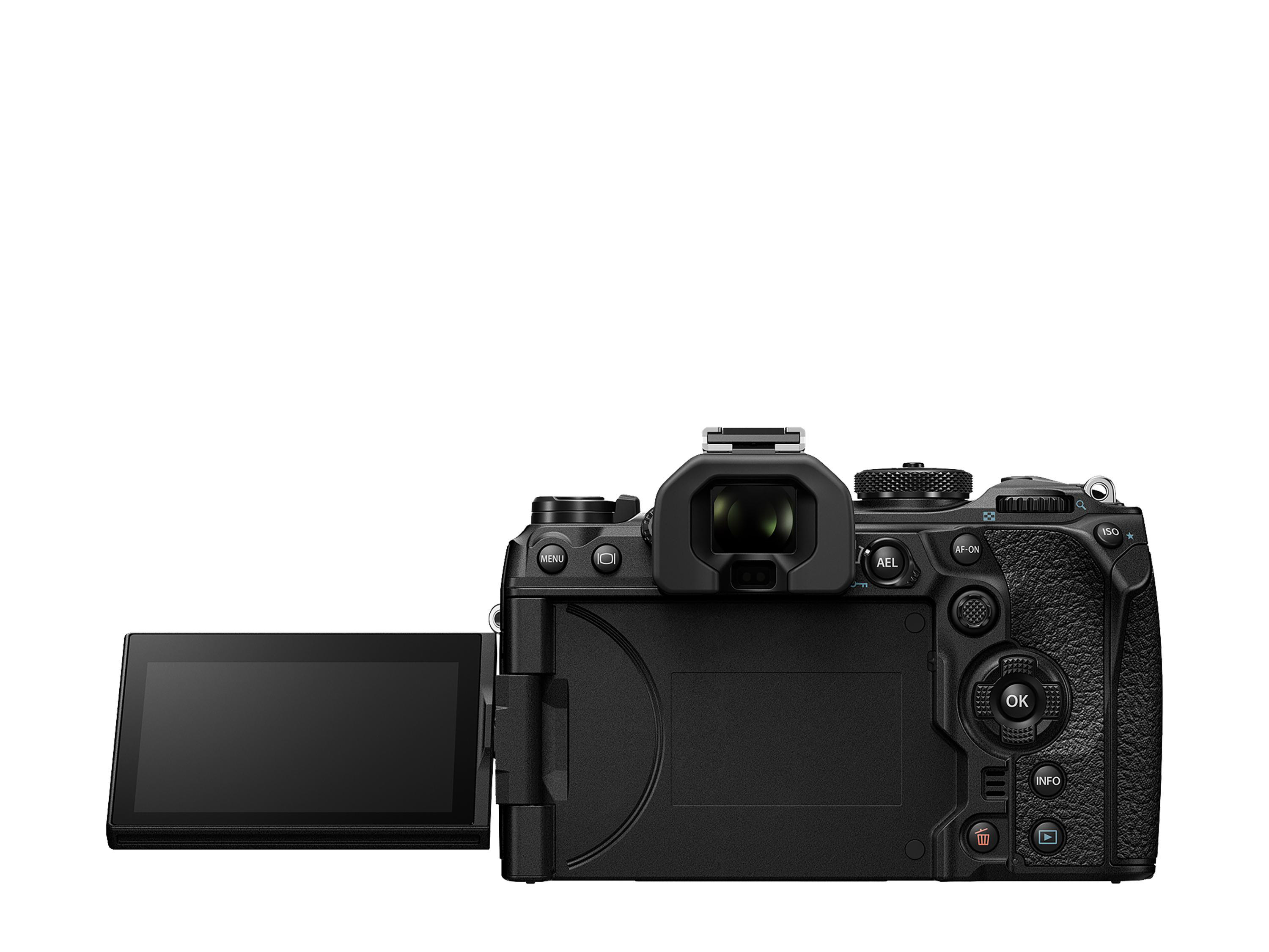 Systemkamera Kit SYSTEM 12-40 Touchscreen, 7,6 Objektiv WLAN mm , OM mit Display OM-1 cm