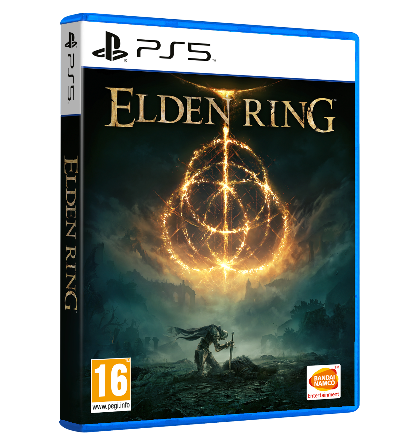 PS5-Spielhülle mit dem Titel 'ELDEN RING' und dem Cover-Artwork des Spiels.