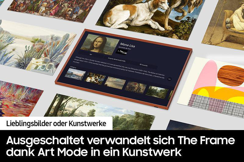 SAMSUNG GQ85LS03BAU The Frame QLED TV (Flat, 85 Zoll / 214 cm, UHD 4K, SMART TV, Tizen™ mit Gaming Hub)