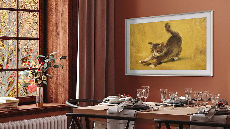 SAMSUNG GQ85LS03BAU The Frame QLED TV (Flat, 85 Zoll / 214 cm, UHD 4K, SMART TV, Tizen™ mit Gaming Hub)