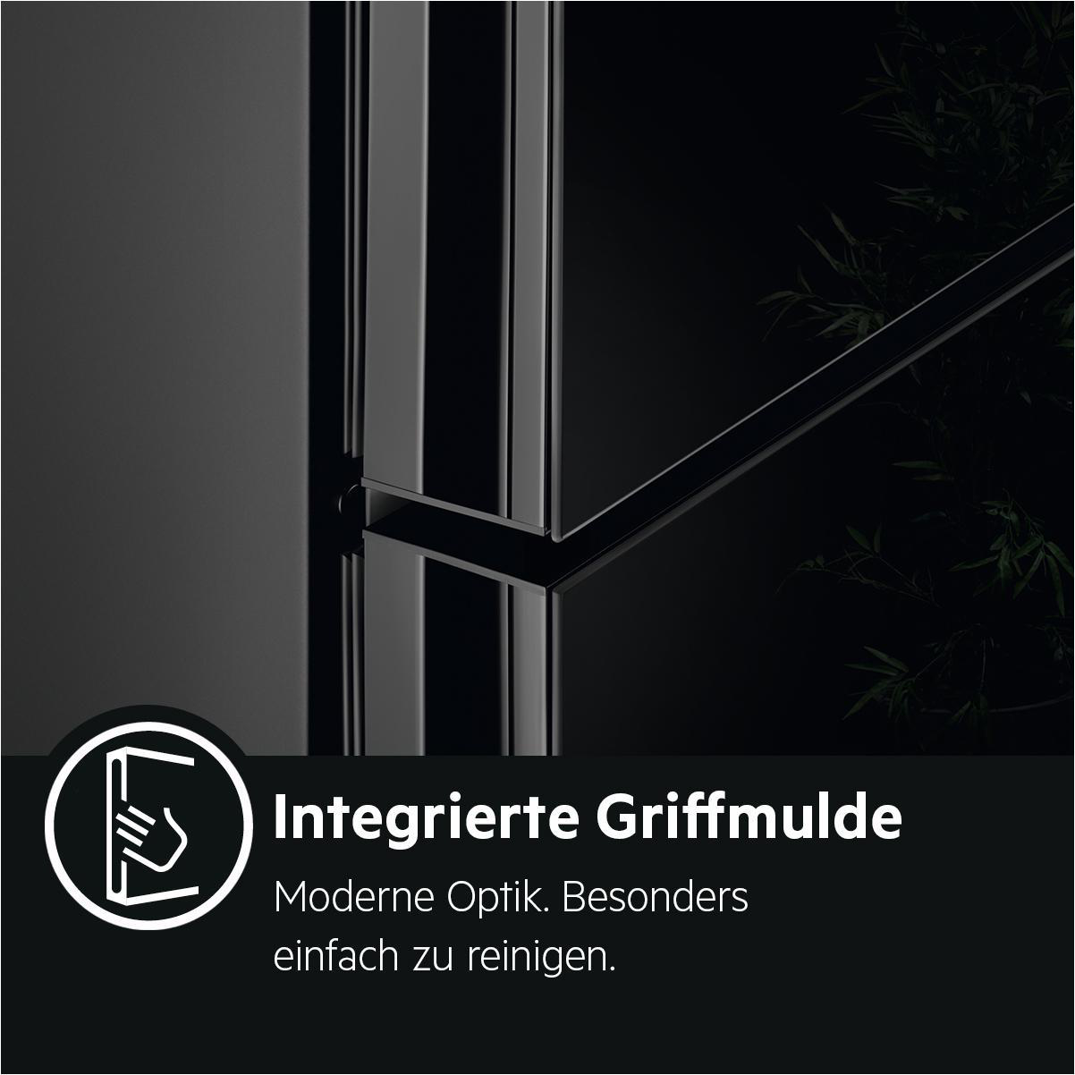 AEG RCB736D5MB Kühlgefrierkombination (D, 366 l, 2010 mm hoch, Black Stainless Steel/Dunklegrau)