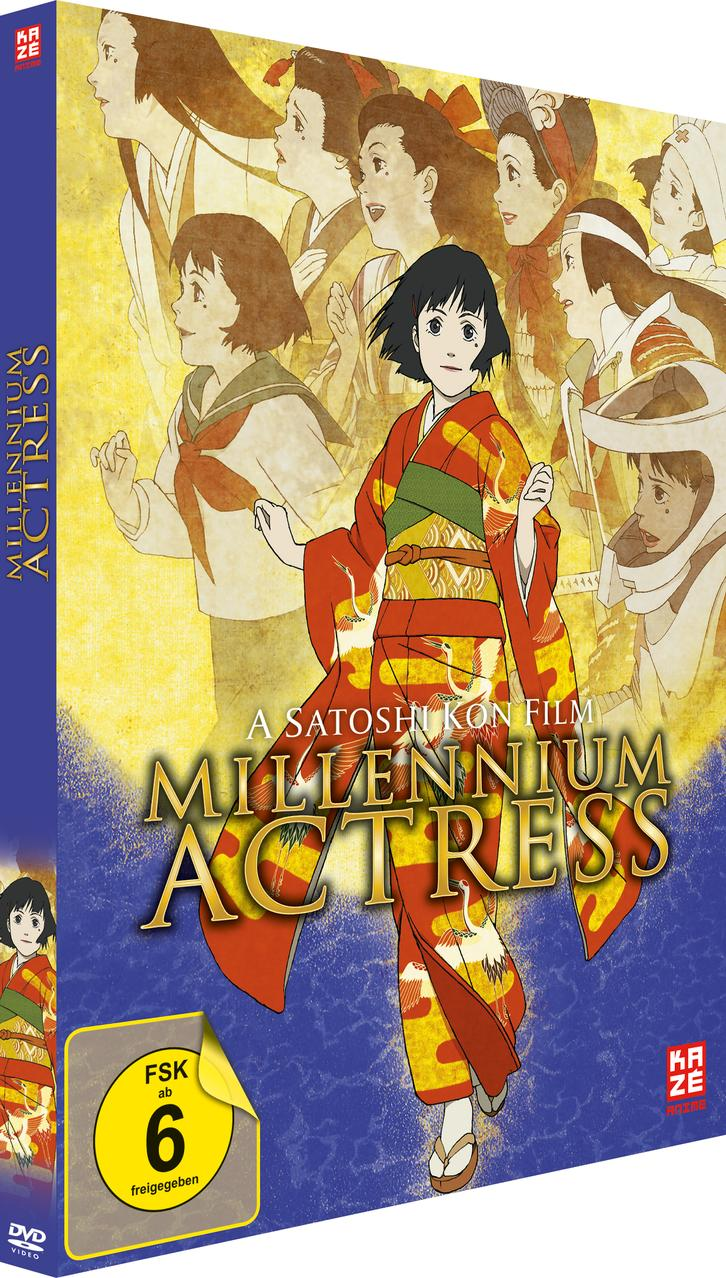 DVD-Box mit Anime-Kunstwerk einer Frau in rotem Kimono, blauer Hintergrund.