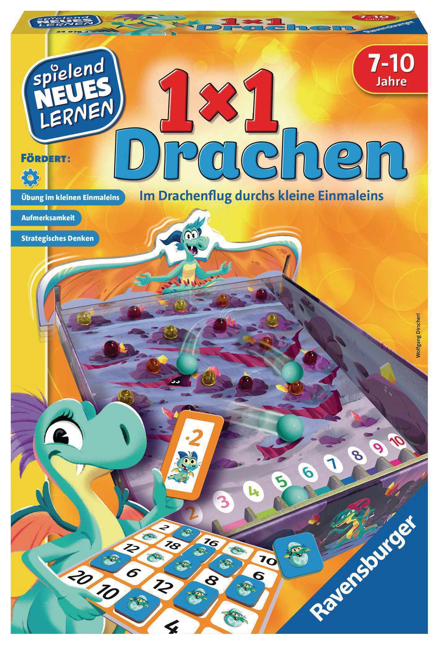 RAVENSBURGER 24976 Drachen und Lernen Mehrfarbig 1x1 Spielen