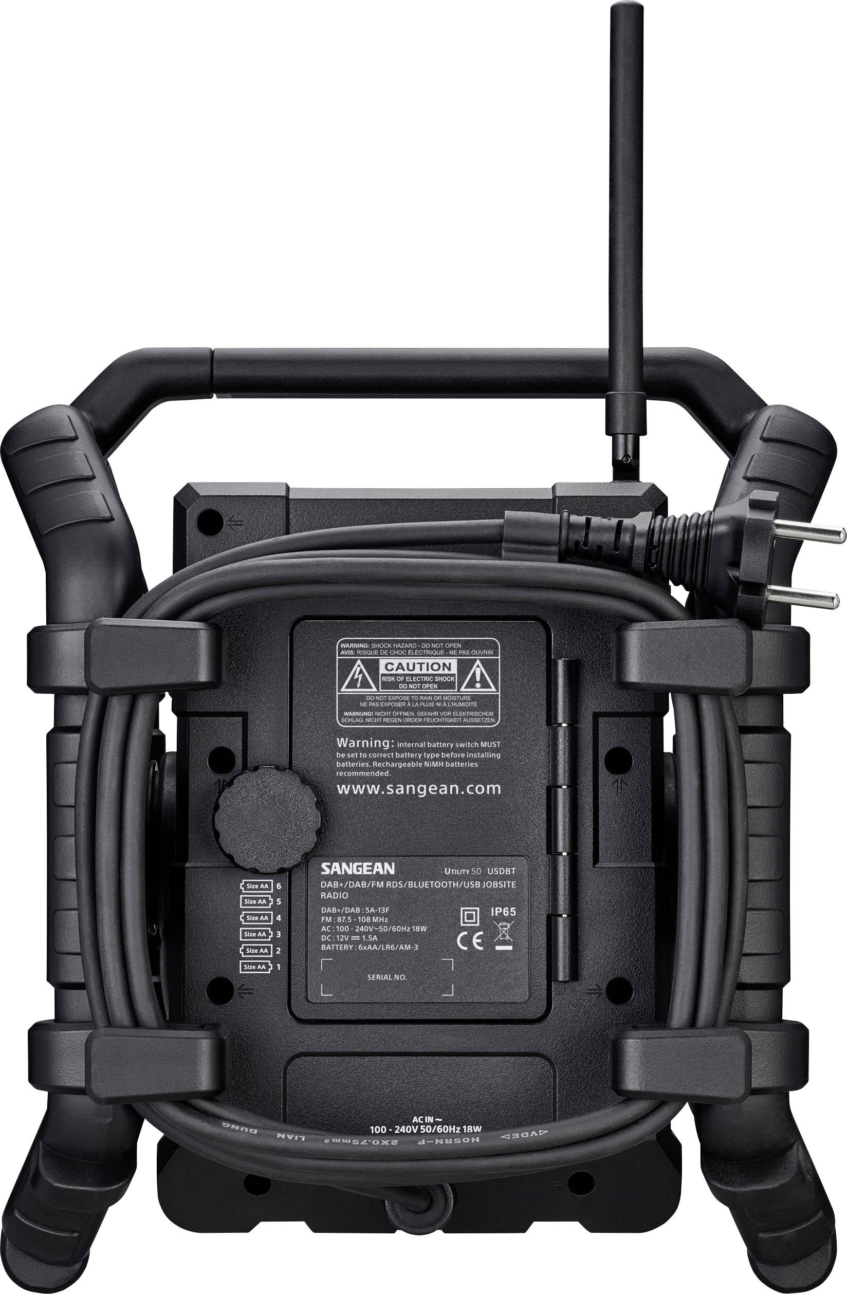 SANGEAN U5 DBT Ultrarobustes DAB+ / UKW / Bluetooth-Allzweckradio