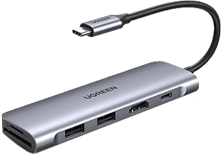 UGREEN 70411 - Hub USB C 6in1 (Argento)