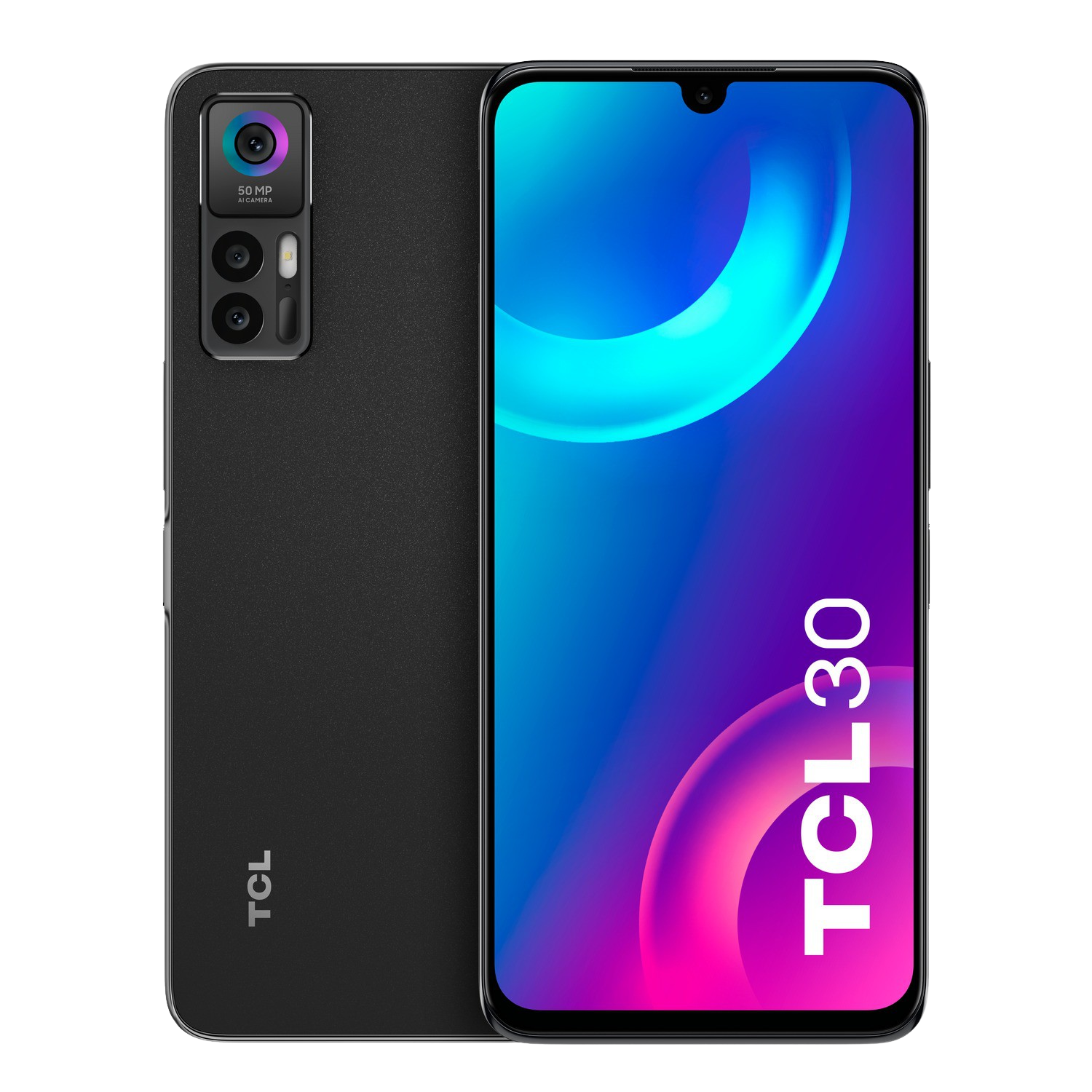 Tcl 30 Smartphone de 6.66 fhd+ amoled con nxtvision mediatek helio g37 4gb64gb ampliable microsd dual sim 50mp+2mp+2mp batería 5000mah android 12 negro vanta black 64 4 ram 6.7 5000 464gb 4g 6.7oc2.34gb64gb 464 1702 67“ 4gb 64gb