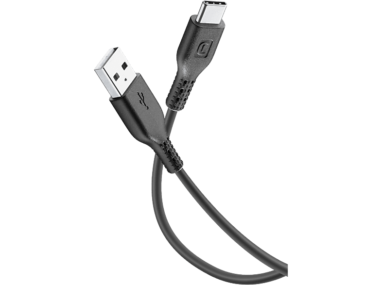 Cable USB CellularLine Power Cable, USBC/ USBA, Longitud 120 cm, Negro