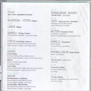 Dos de CD avec titres de chansons. Comprend un fond bleu et violet et des informations sur l'artiste.