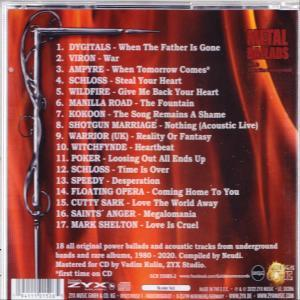 Die Rückseite einer CD-Hülle mit Titelliste und Artwork.