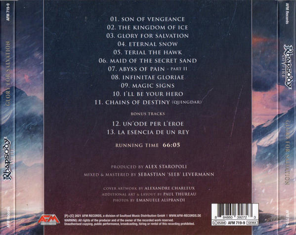 Rhapsody Of Fire - Glory For Salvation (Digipak)  - (CD)