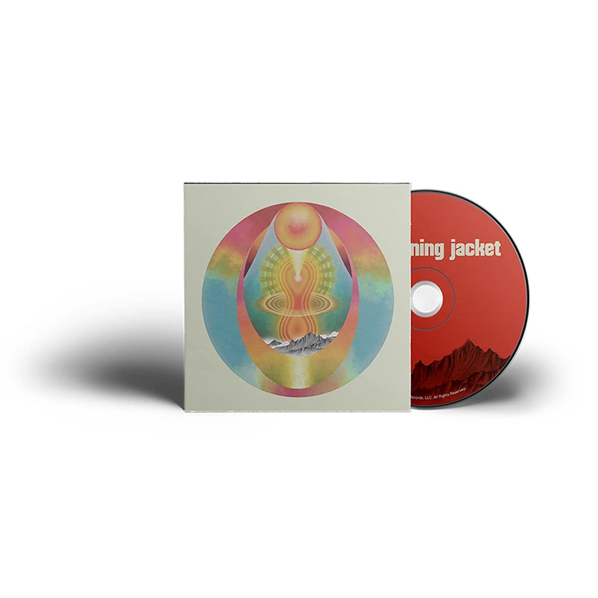 Albumhoes en cd. De hoes is kleurrijk met een centraal ontwerp. Cd is rood met wit label.