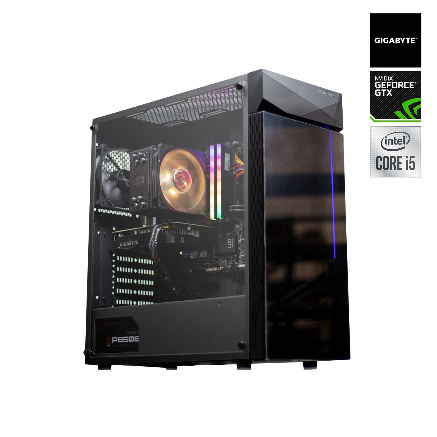 PC gaming - PC Clon By Gigabyte B560M, Intel® Core™ i5-10400F, 16 GB RAM, 512 GB SSD, GTX 1650 D6 OC 4G, W11H