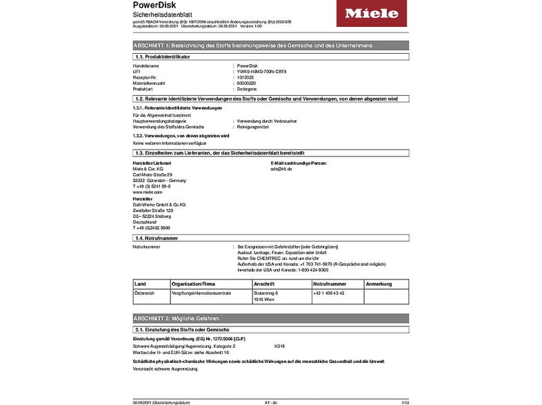 Miele Powerdisk 6 Stück; Geschirrspülmittel — Foto 4 von 4