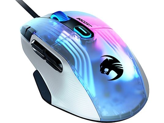 ROCCAT Kone XP - Mouse da gaming, Connessione con cavo, Ottica con LED, 19000 dpi, Arctic White