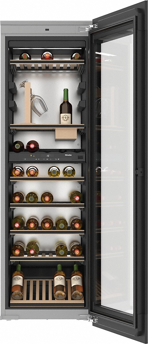 MIELE KWT 6722 Weinlagerschrank (162,00 Glastür) , G iGS , EEK kWh/Jahr