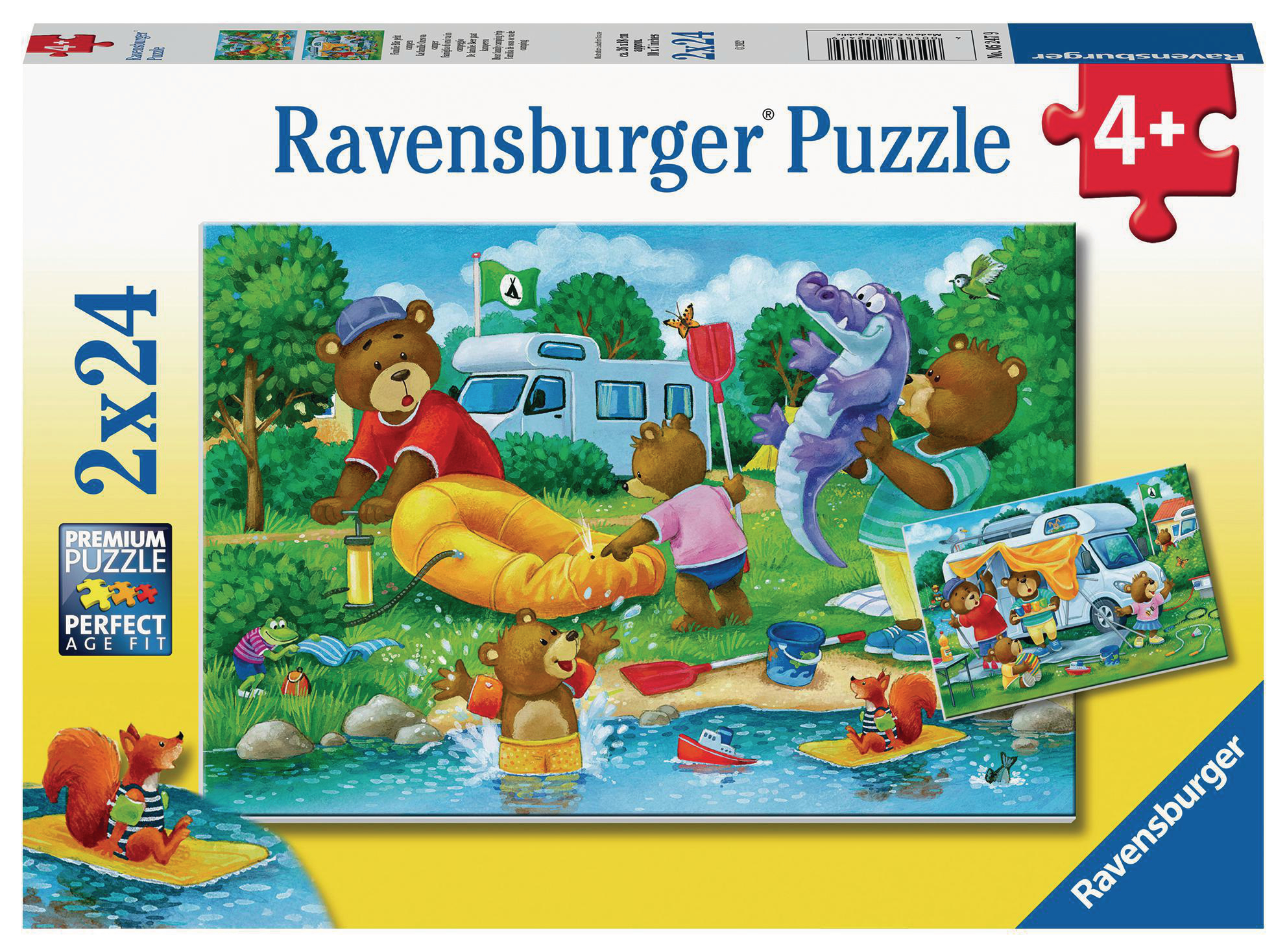 RAVENSBURGER 05247 Familie Puzzle geht Bär campen Mehrfarbig