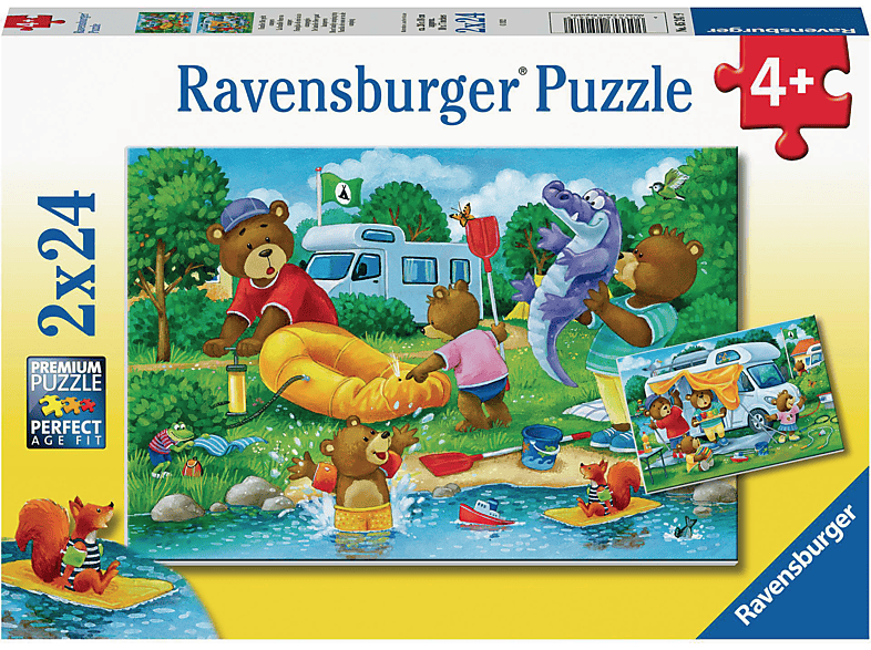 RAVENSBURGER 05247 Familie Bär geht campen Puzzle Mehrfarbig