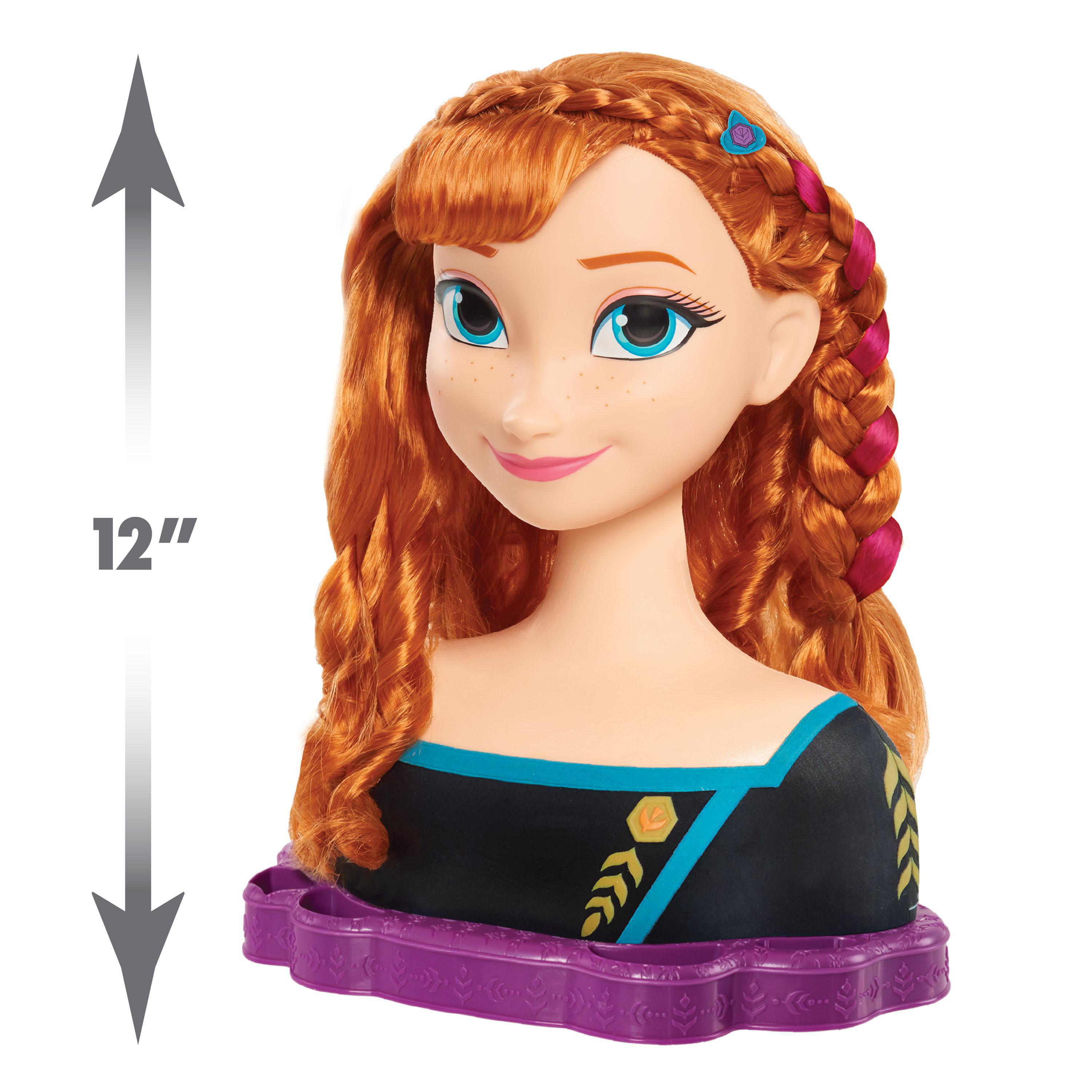 JUST PLAY Barbie Spielset Anna 2 Stylinghead Mehrfarbig Deluxe Frozen Disney