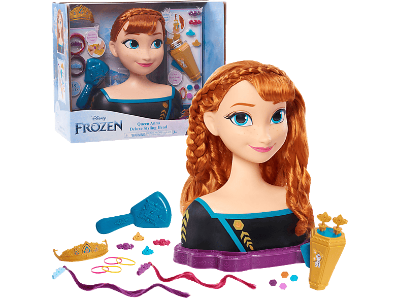 Anna Stylinghead Deluxe Spielset JUST Frozen Barbie Mehrfarbig PLAY 2 Disney