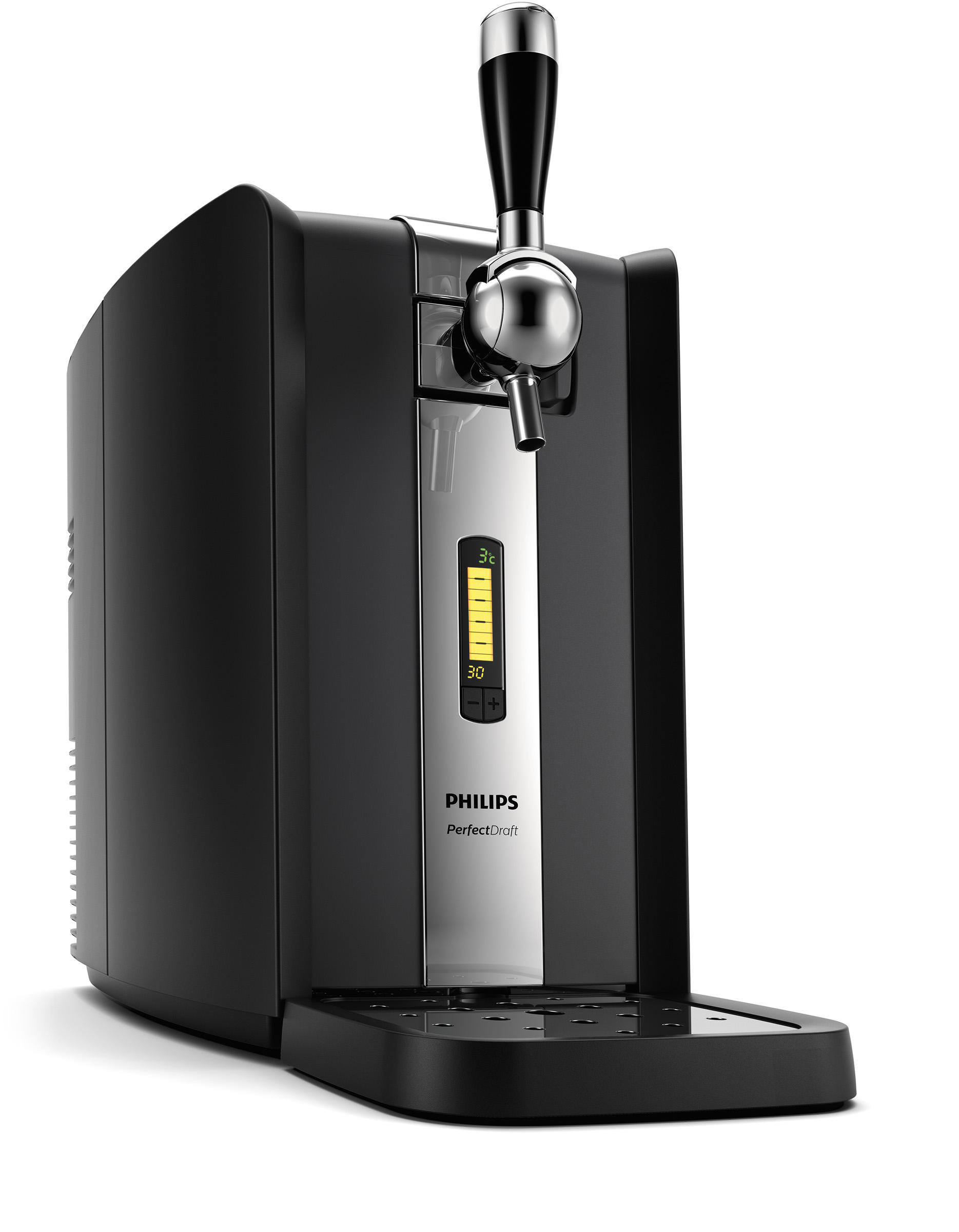 PHILIPS HD3720/25 Perfect Draft HD3720/25 Bierzapfanlage Schwarz mit Chrom- und Metallakzenten