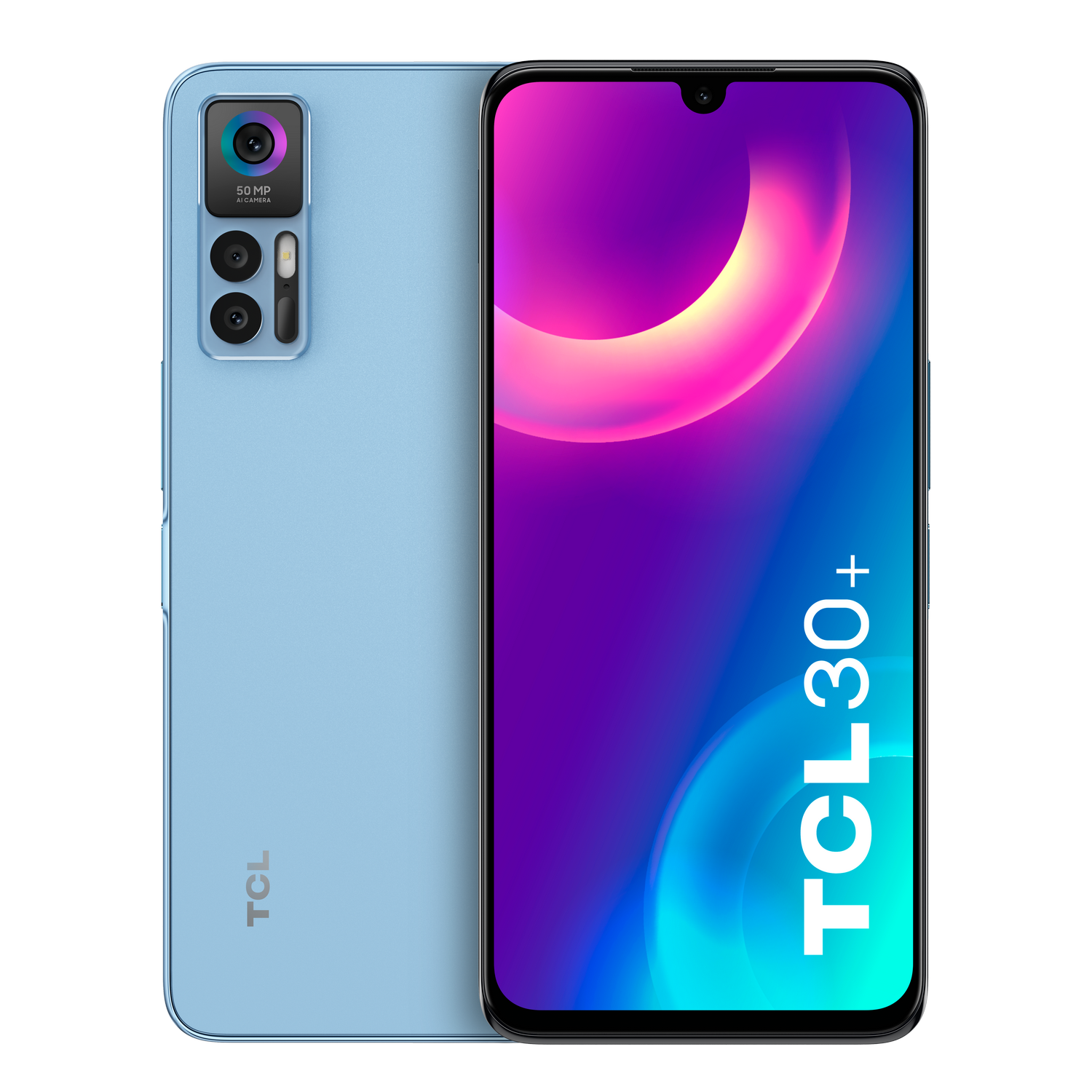 Móvil - TCL 30, Blue, 64 GB, 4 GB RAM, 6.67" FHD+, MediaTek Helio G37, 5000 mAh, Android 12