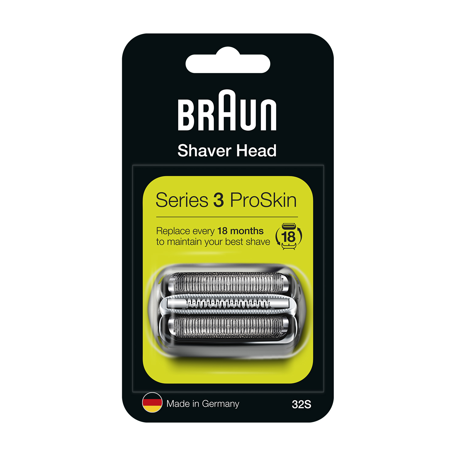 Testina di ricambio per rasoio elettrico uomo Braun Series 3 32S Test Ricamb