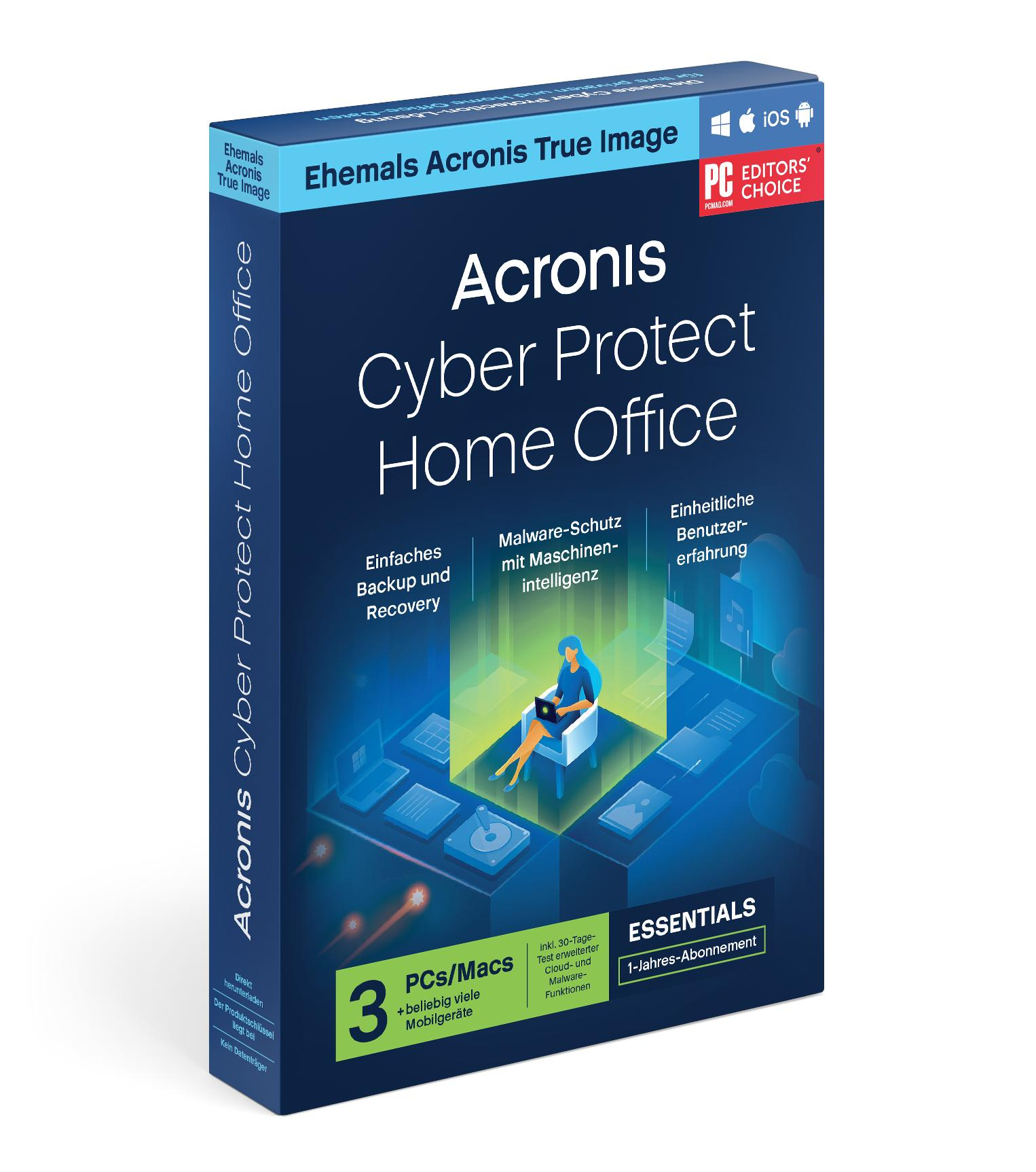 Softwarebox für Acronis Cyber Protect Home Office.