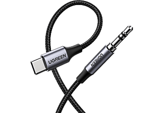 UGREEN 30633 CÂBLE USB-C/AUX3 M/M - Câble audio USB-C vers 3,5 mm (Noir/Argent)