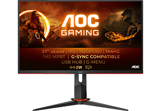 AOC 27G2U/BK 27 Zoll Full-HD Gaming Monitor (1 ms Reaktionszeit, 144 Hz)