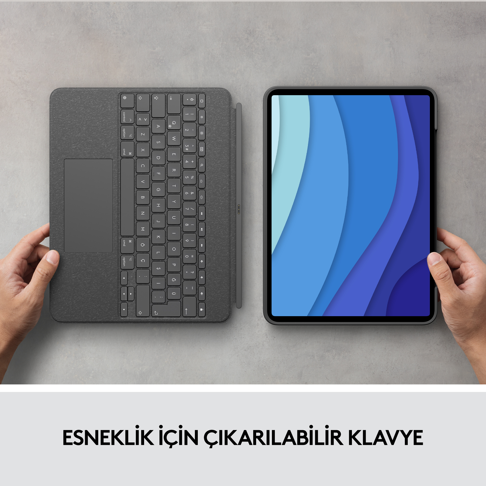 LOGITECH Combo Touch 12.9 inç iPad Pro 5-6 Gen Türkçe Layout