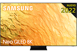TV QLED 85" - Samsung QE85QN800BTXXC, QLED 8K, Procesador Neural 8K con IA, Smart TV, Negro