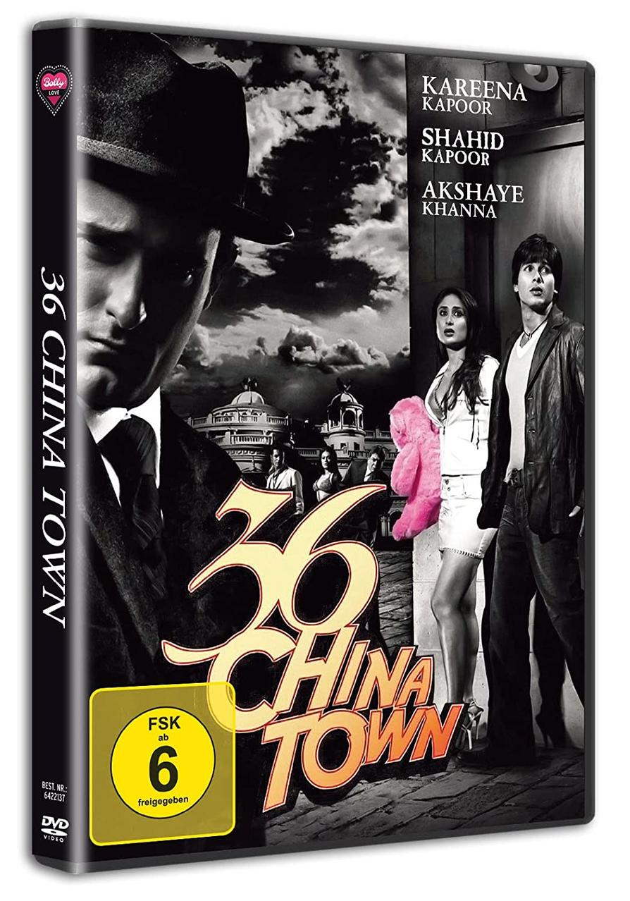 DVD-Cover für den Film '36 China Town'. Mit Schauspielern und einer Stadtkulisse im Hintergrund, dunkles Design.