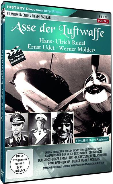 DVD-Cover mit Filmtitel, historischen Bildern von Piloten und einem Flugzeug.