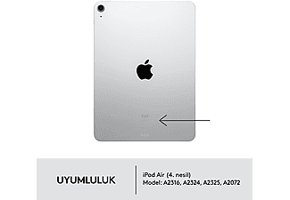 LOGITECH Combo Touch iPad Air 10.5 inç 4. Nesil ile Uyumlu Çok Yönlü Klavyeli Kılıf - Gri_5