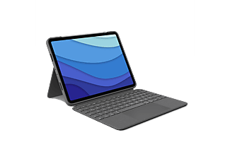 LOGITECH Combo Touch iPad Pro 11 inç 1. 2. 3. ve 4. Nesil ile Uyumlu Çok Yönlü Klavyeli Kılıf - Gri