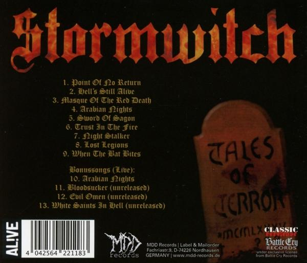 CD-Cover mit Text und einem Grabstein auf dunklem Hintergrund.
