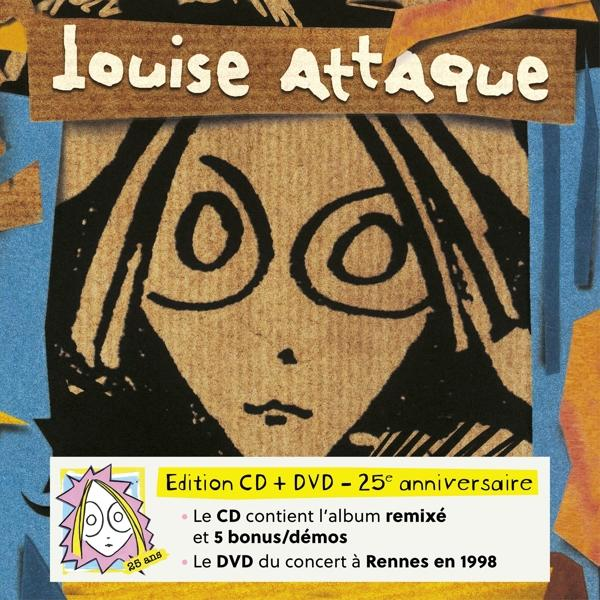 Pochette d'album avec un dessin du visage d'une femme. Texte : Louise Attaque.