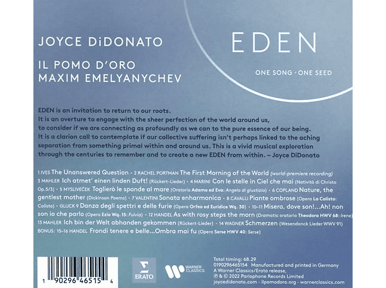 Thumbnail - DIDONATO,JOYCE/IL POMO D'ORO/EMELYANYCHEV,MAXIM - EDEN (CD)