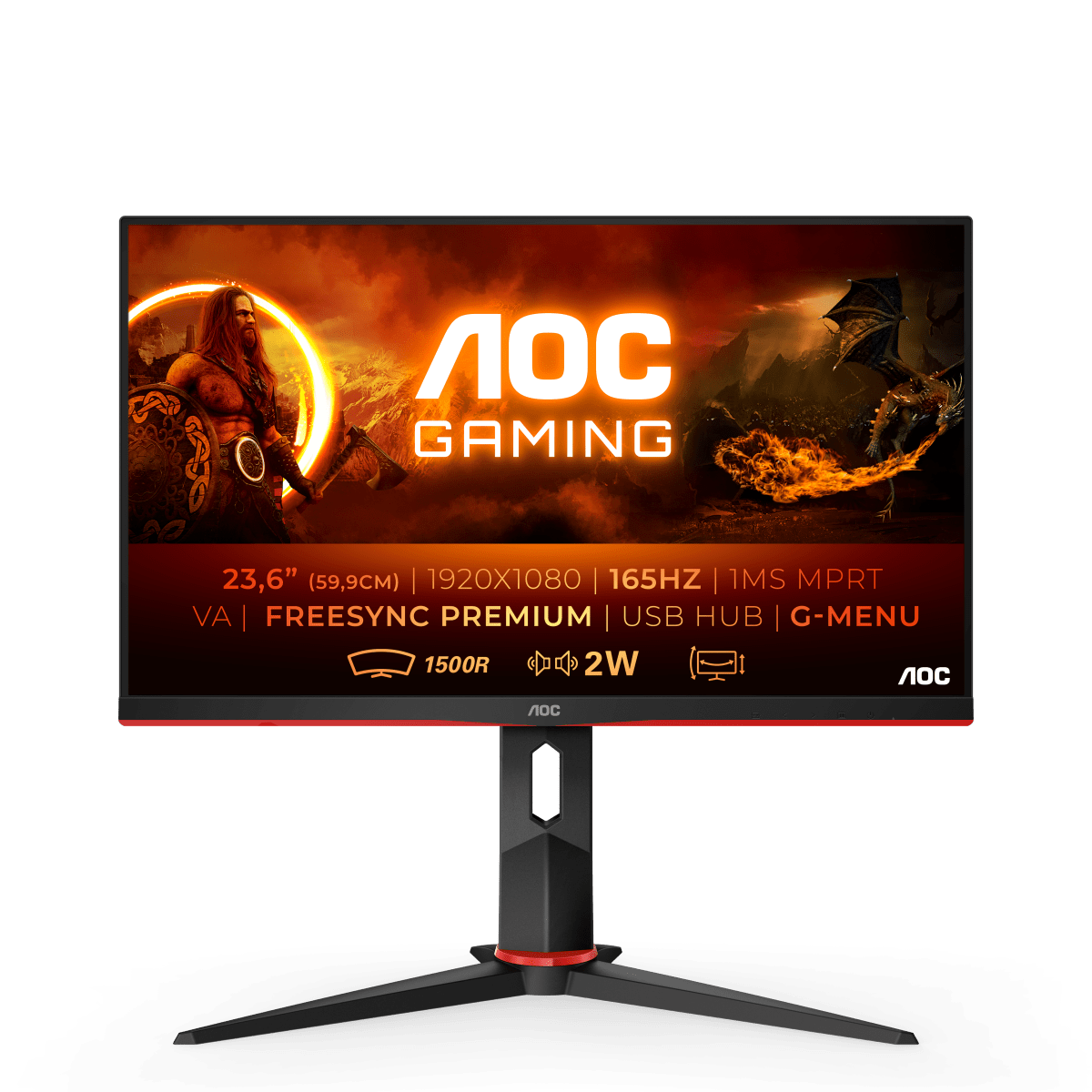 AOC Monitor C24G2U 24 Zoll, Full HD