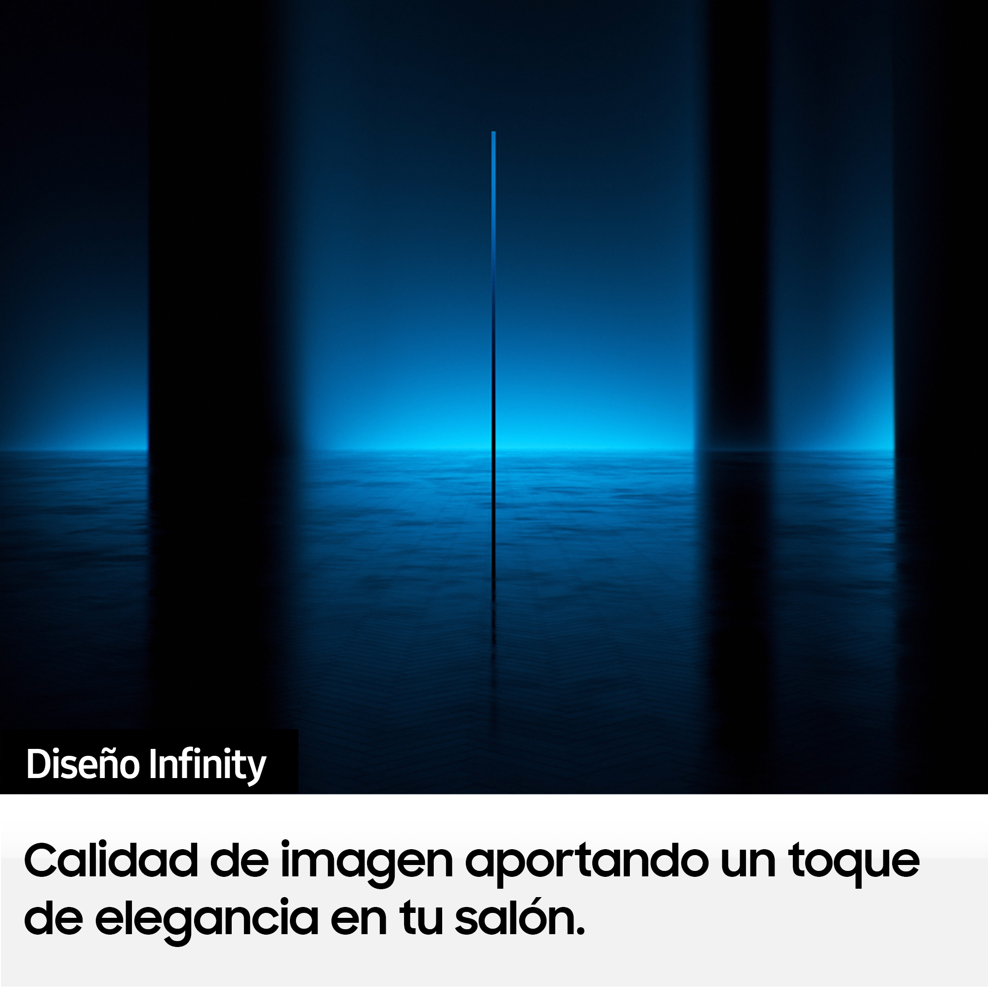 Fondo abstracto azul y negro con texto. El texto dice: 'Diseño Infinity'.