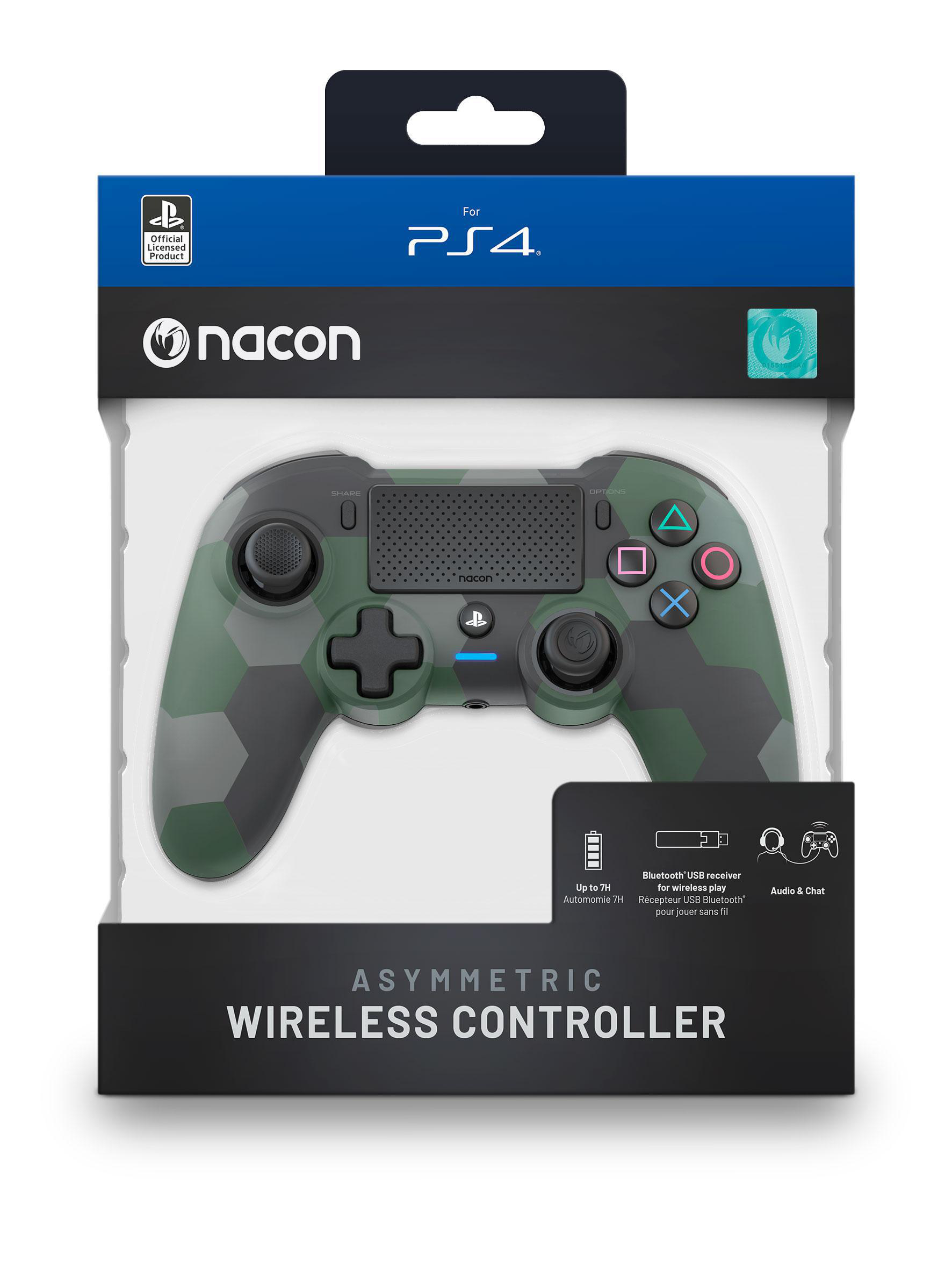 GRÜN NACON (OFF. LIZENZ) CONTROLLER PS4 CAMO Asymmetrischer Wireless Camouflage/Grün