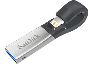 Memoria USB 32 GB - SanDisk iXpand, Conector Lightning para iPhone y iPad, USB 3.0, OTG, Metálico