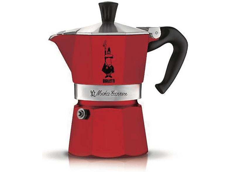 Bialetti 4942 Moka Express rot 3-Tassen Aluminium; Espressokocher