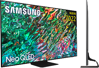 TV QLED 55" - Samsung QE55QN90BATXXC, QLED 4K, Procesador Neo QLED 4K con IA, Smart TV, Negro